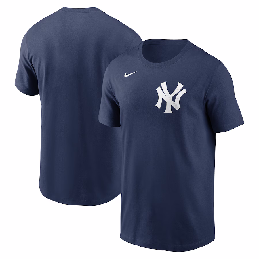 Men's New York Yankees Nike Navy Fuse Wordmark T-Shirt