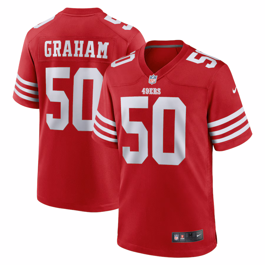 Men's San Francisco 49ers Jalen Graham Nike Scarlet Team Game Jersey