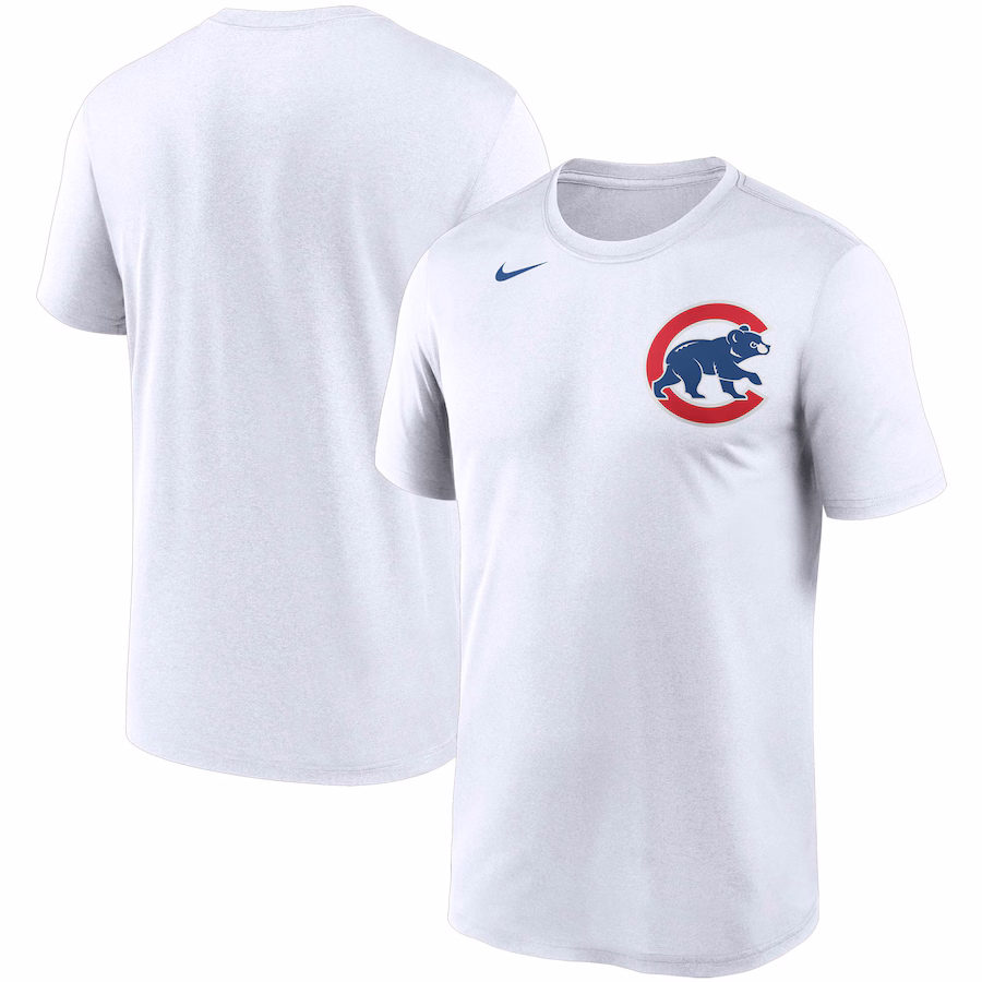 Men's Chicago Cubs Nike White Wordmark Legend Performance T-Shirt