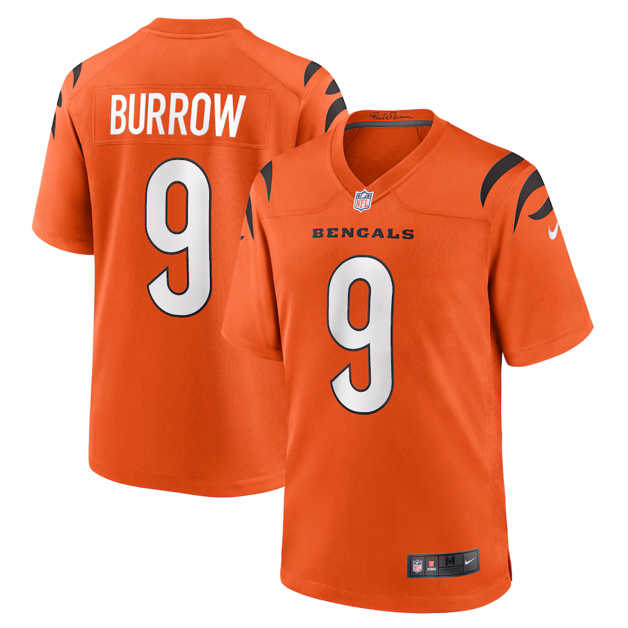 Men's Cincinnati Bengals Joe Burrow Nike Orange Alternate Game Jersey