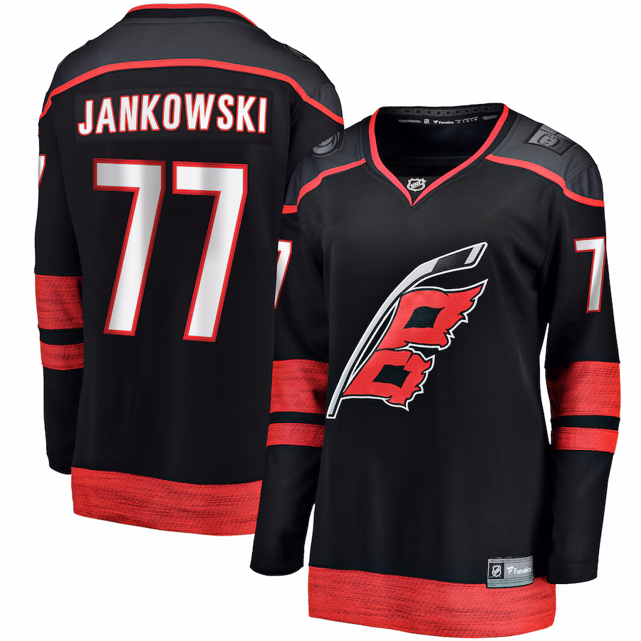 Women's Carolina Hurricanes Mark Jankowski Fanatics Black Home Breakaway Player Jersey