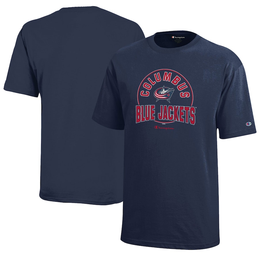 Youth Columbus Blue Jackets Champion Navy Jersey T-Shirt