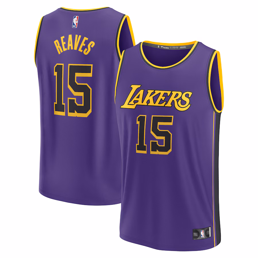 Youth Los Angeles Lakers Austin Reaves Fanatics Purple Fast Break Replica Player Jersey - Statement Edition