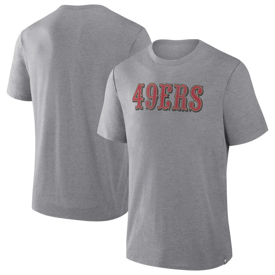 Men's San Francisco 49ers  Fanatics Heather Gray Tri-Blend T-Shirt