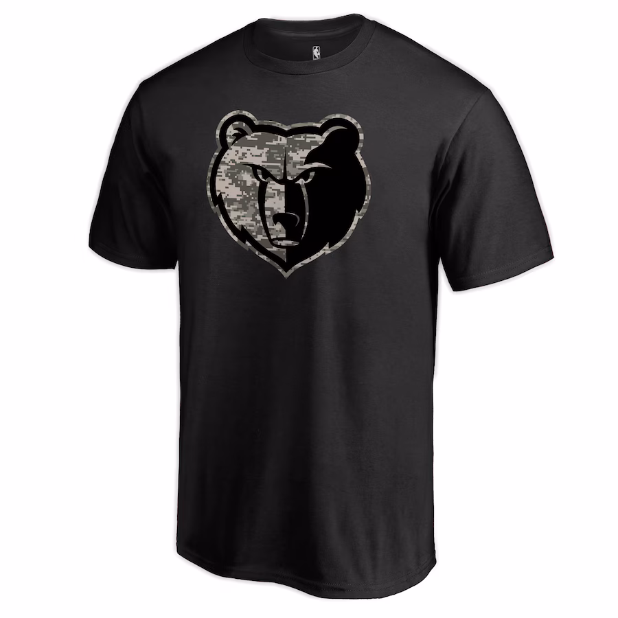 Men's Memphis Grizzlies Black Camo Collection Cloak T-Shirt