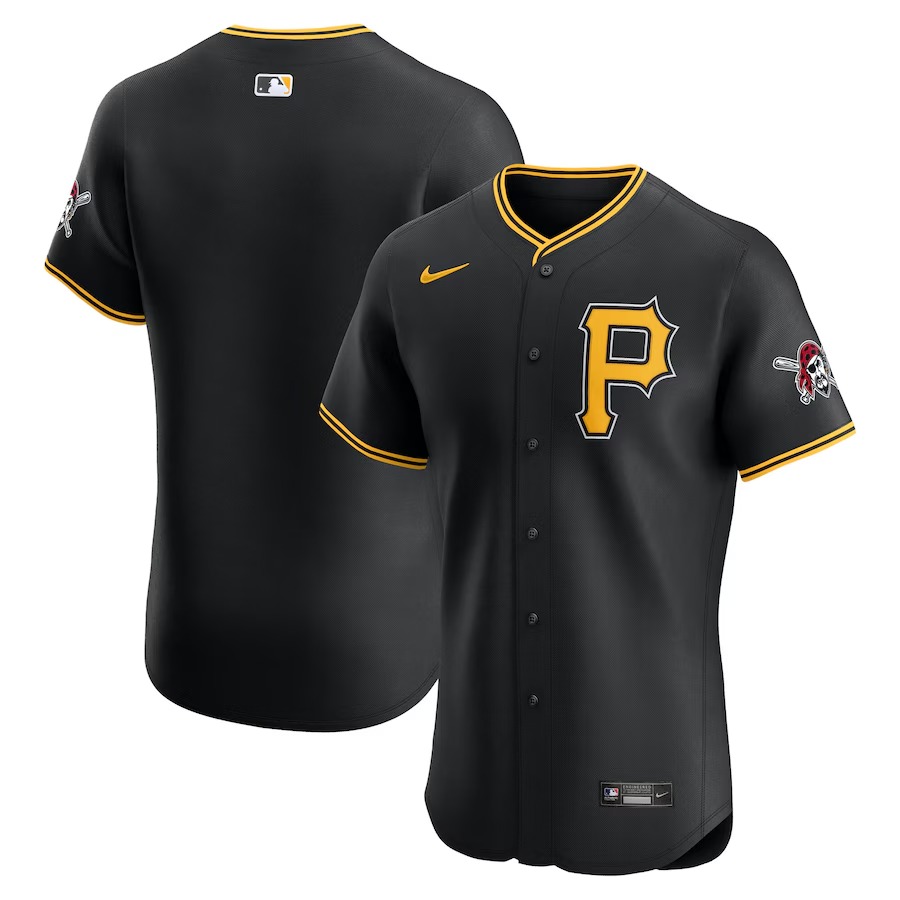Men's Pittsburgh Pirates Nike Black Alternate Elite Jersey