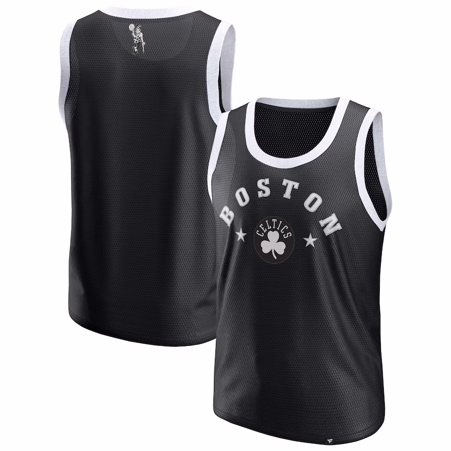 Men's Boston Celtics  Fanatics Black Mesh Tank Top