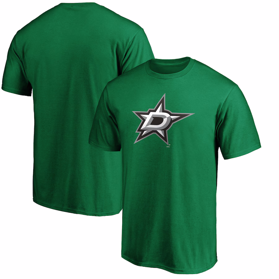 Men's Dallas Stars Kelly Green Primary Logo T-Shirt