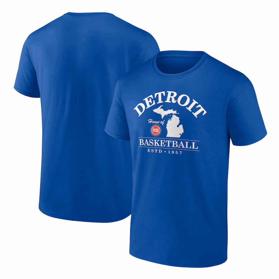 Men's Detroit Pistons Blue Tip-Off T-Shirt
