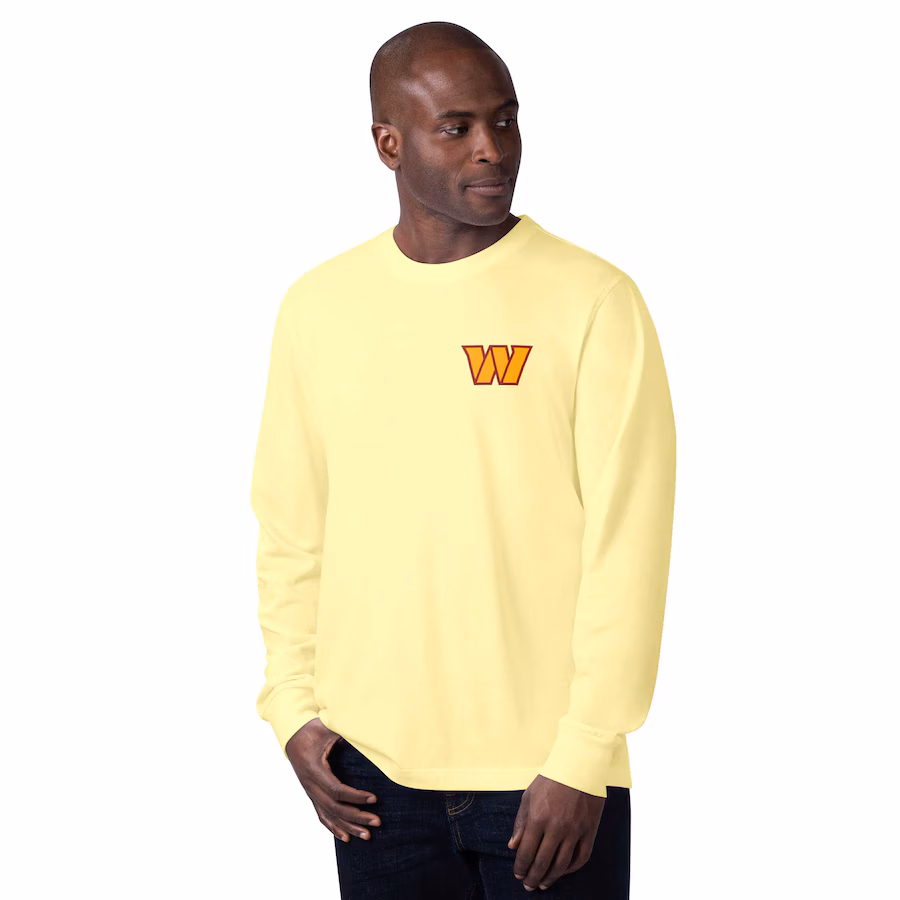 Men's Washington Commanders  Margaritaville Yellow Pregame Long Sleeve T-Shirt