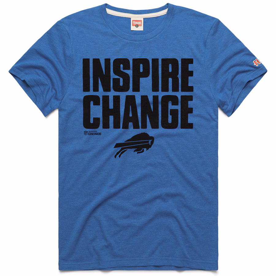 Unisex Buffalo Bills Homage Royal 2024 Inspire Change Tri-Blend T-Shirt