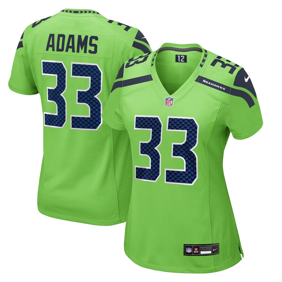 Women's Seattle Seahawks Jamal Adams Nike Neon Green  Game Jersey