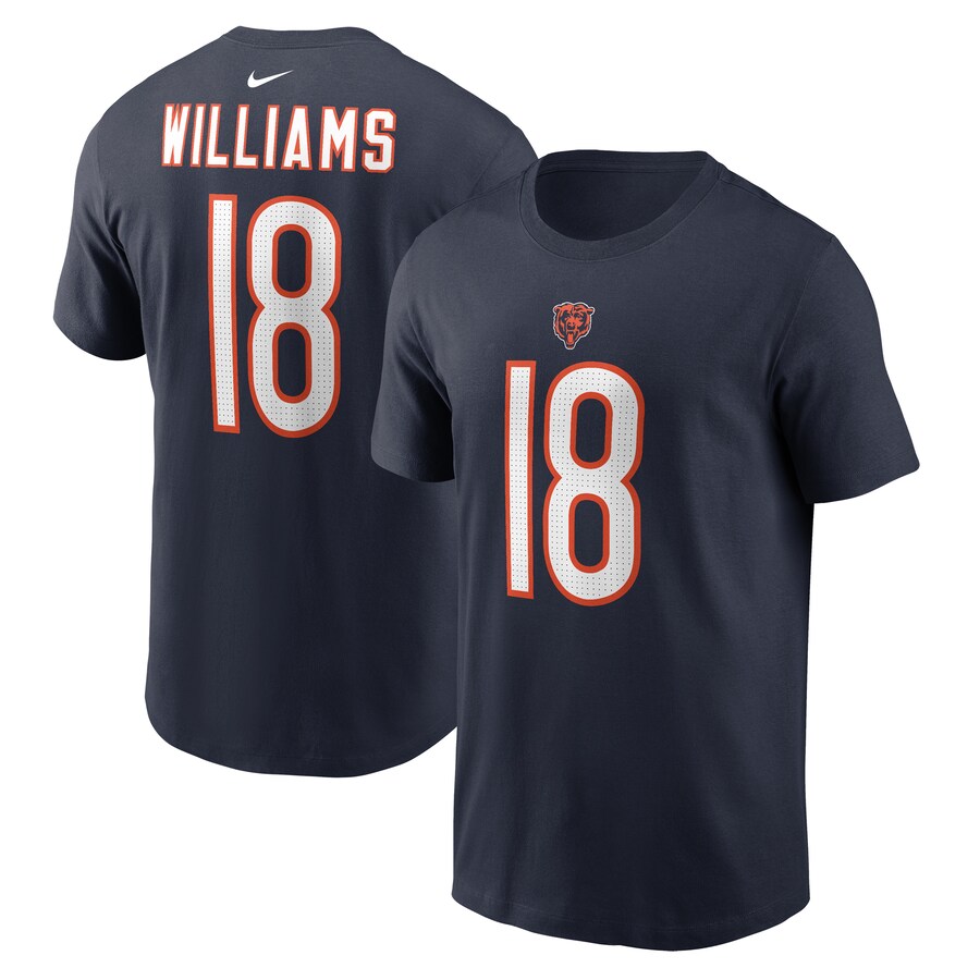 Youth Chicago Bears Caleb Williams Nike Navy  Fuse Name & Number T-Shirt