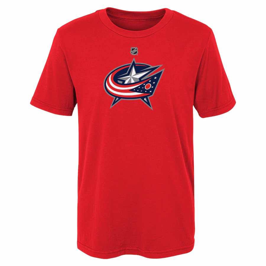 Youth Columbus Blue Jackets Red Primary Logo T-Shirt
