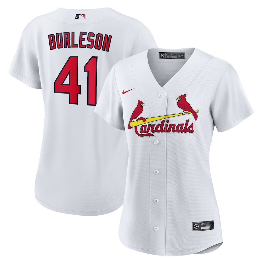 Women's St. Louis Cardinals Alec Burleson Nike White Home Replica Jersey