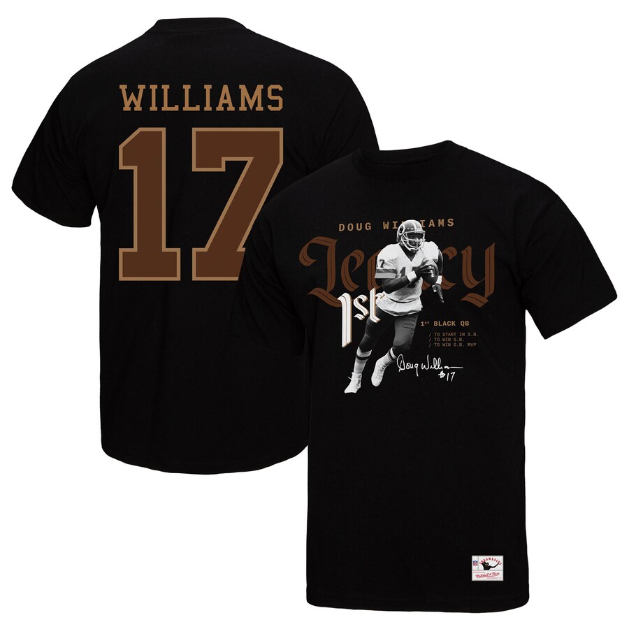Men's Washington Commanders Doug Williams Mitchell & Ness Black Legacy Graphic T-Shirt