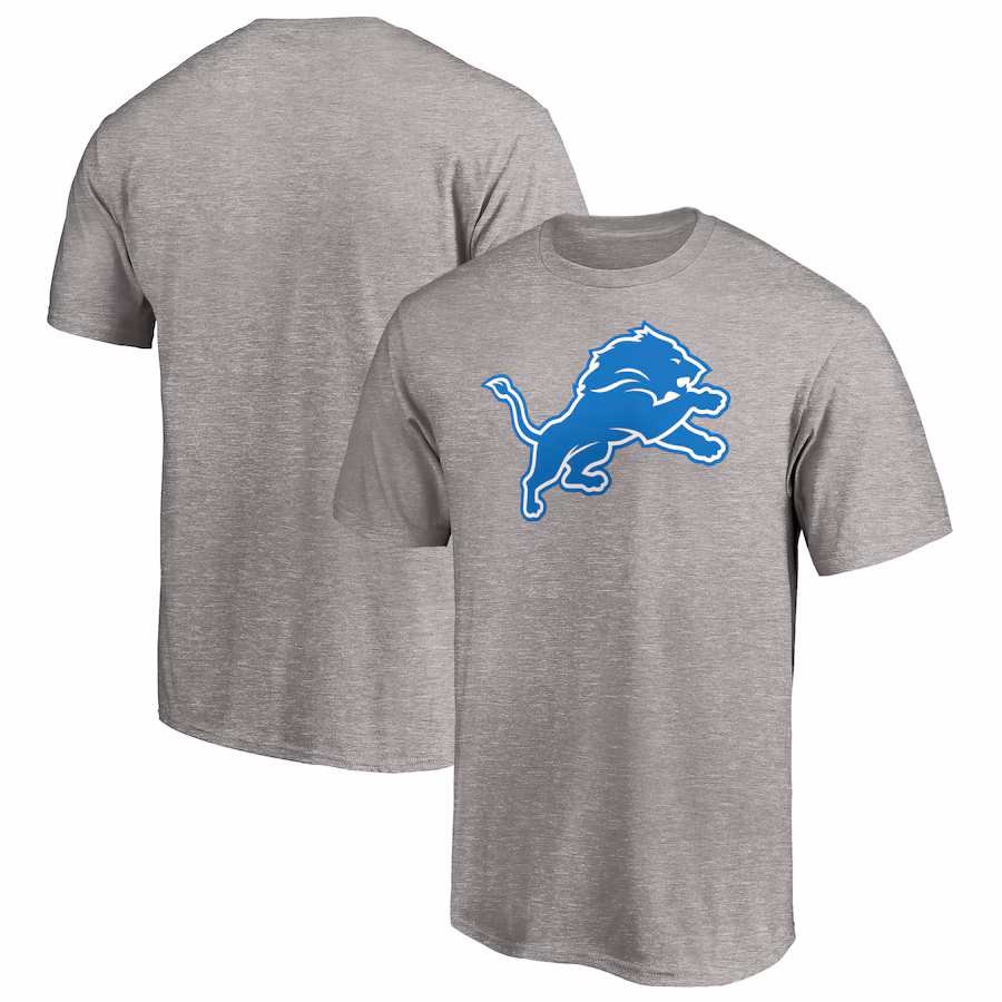 Men's Detroit Lions Fanatics Heather Gray Primary Logo T-Shirt