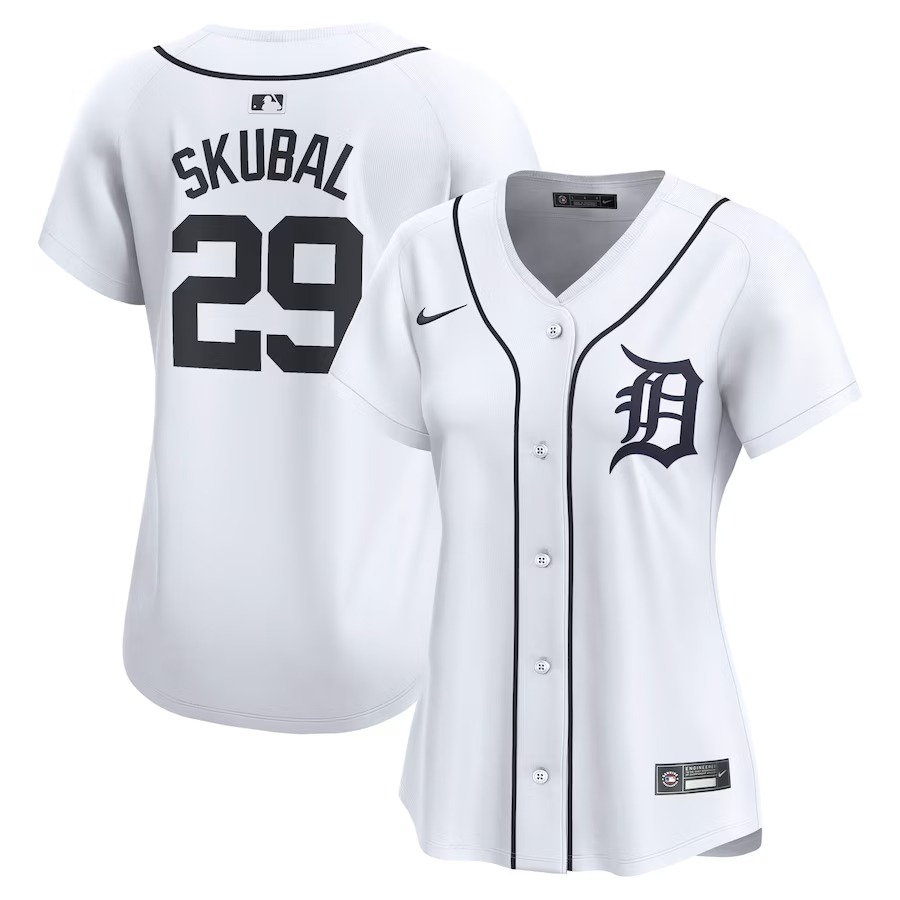 Women's Detroit Tigers Tarik Skubal Nike White  Limited Player Jersey