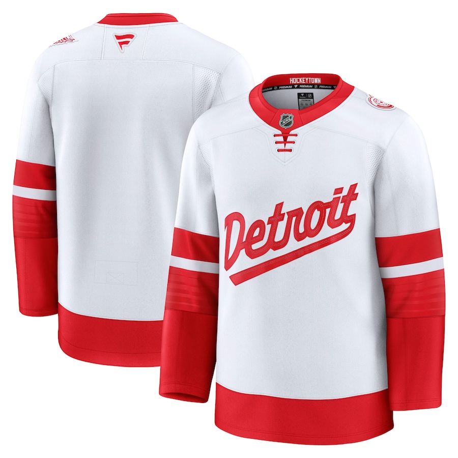 Men's Detroit Red Wings Fanatics White 2025 NHL Stadium Series Premium Jersey