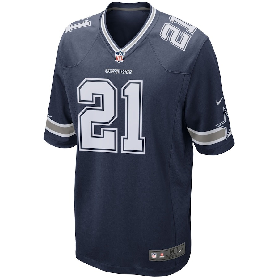 Men's Dallas Cowboys Ezekiel Elliott Nike Navy Game Team Jersey