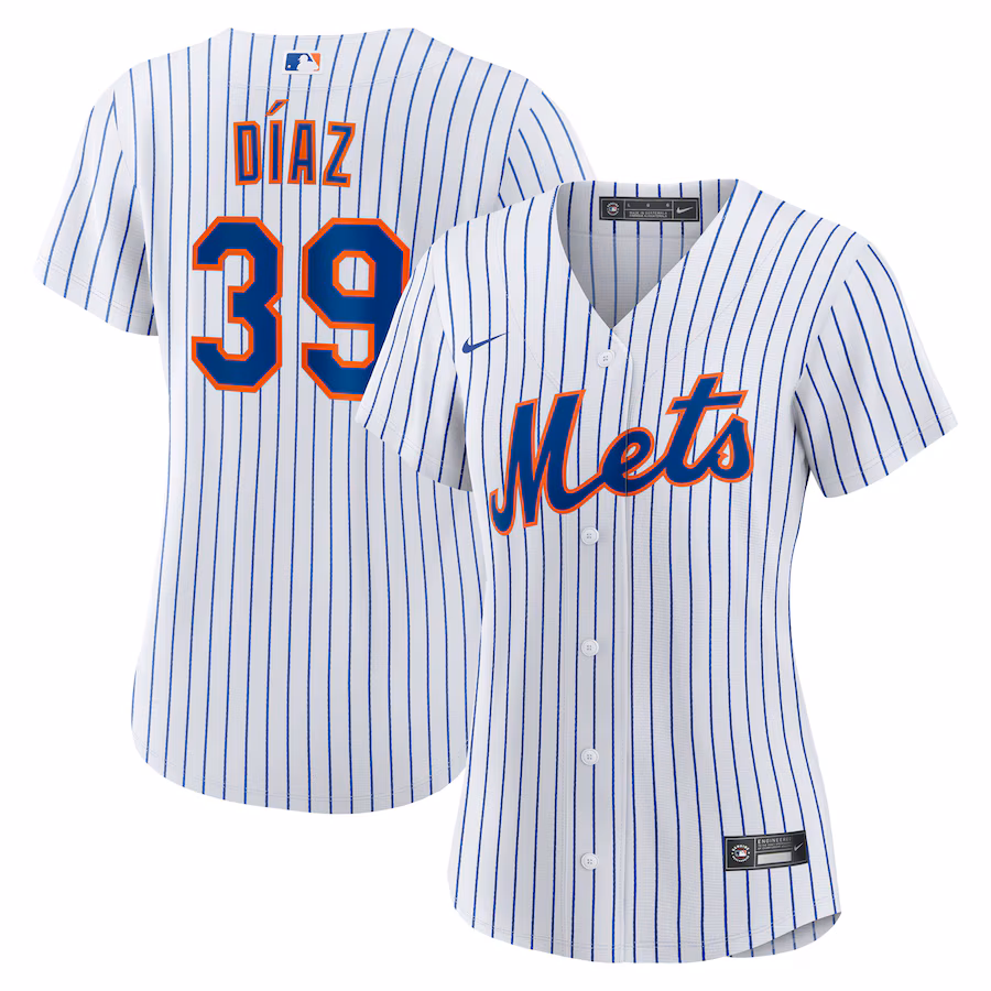 Women's New York Mets Edwin Díaz Nike White Home Replica Jersey