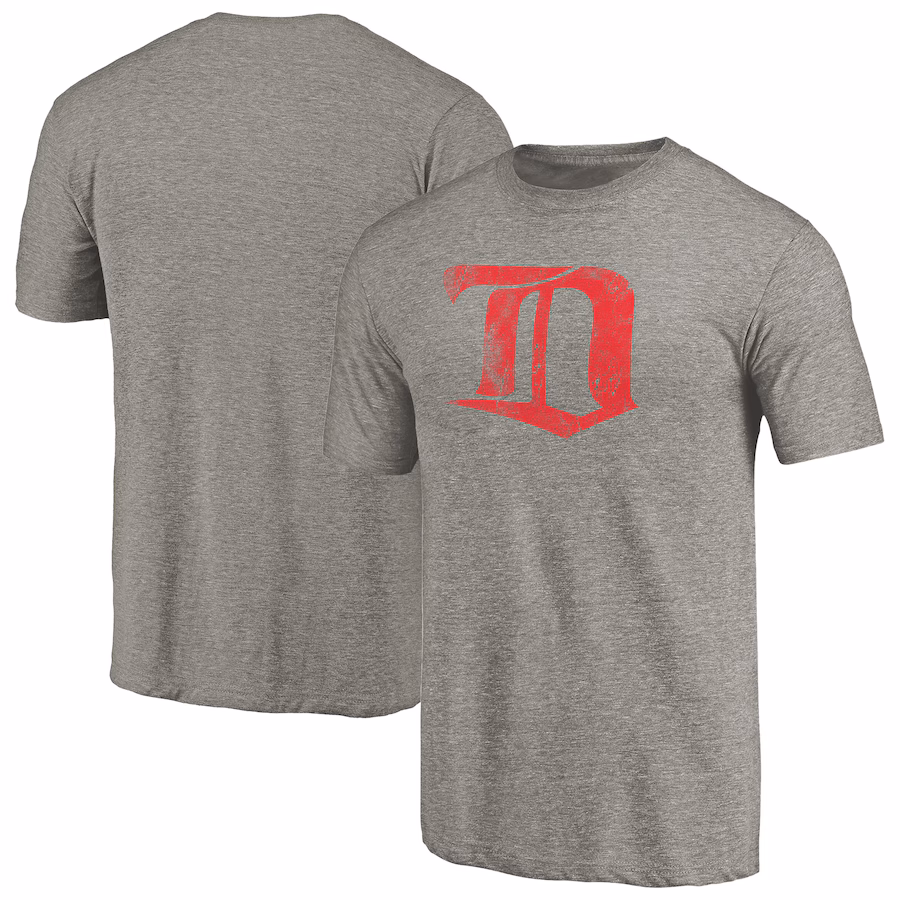 Men's Detroit Red Wings Ash Throwback Logo 1926-1927 Tri-Blend T-Shirt