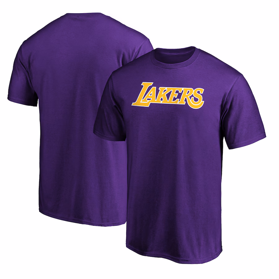 Men's Los Angeles Lakers  Purple Wordmark Alt T-Shirt