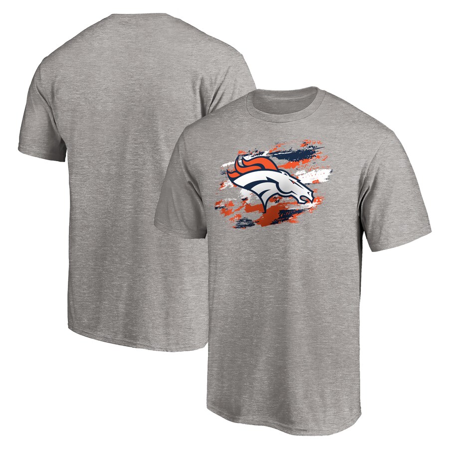 Men's Denver Broncos Heather Gray True Color T-Shirt