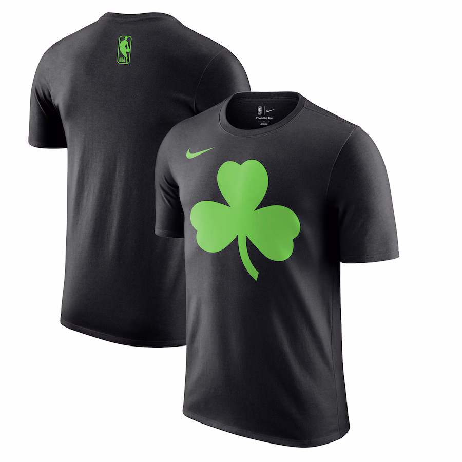 Men's Boston Celtics Nike Black 2024/25 City Edition Essential Logo T-Shirt