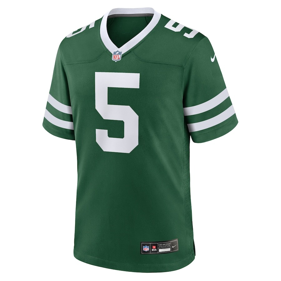 Men's New York Jets Garrett Wilson Nike Legacy Green Game Jersey