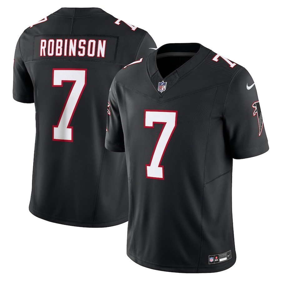 Men's Atlanta Falcons Bijan Robinson Nike Black Alternate Vapor F.U.S.E. Stitched Limited Jersey