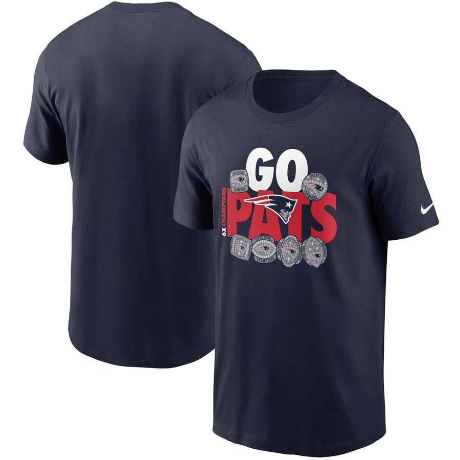 Men's New England Patriots Nike Navy Hometown Collection 6x T-Shirt