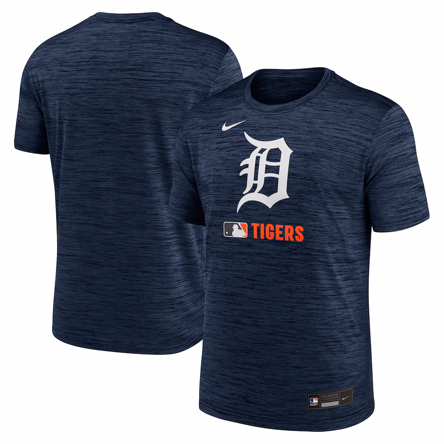 Men's Detroit Tigers Nike Navy Authentic Collection Velocity Performance Practice T-Shirt