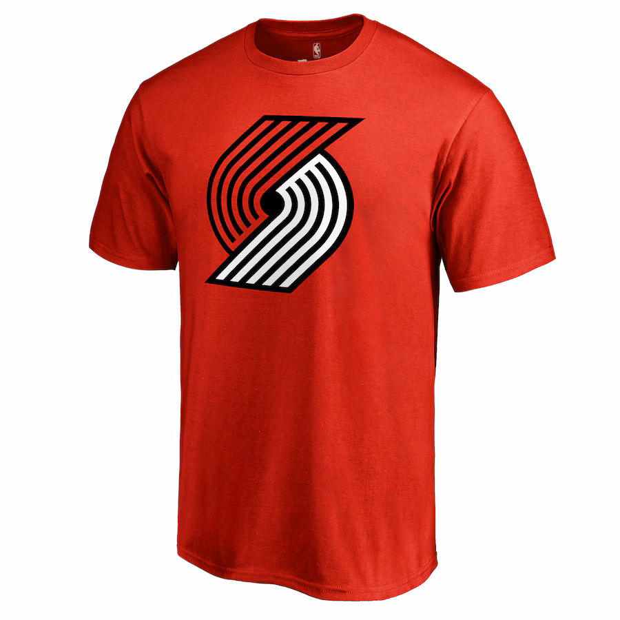 Men's Portland Trail Blazers Red Primary Logo T-Shirt