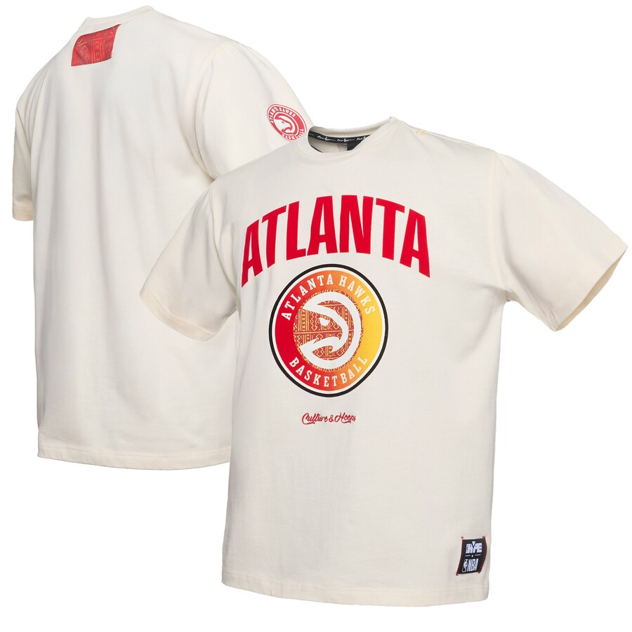 Men's Atlanta Hawks  NBA x Two Hype Cream Culture & Hoops Collection Premium T-Shirt