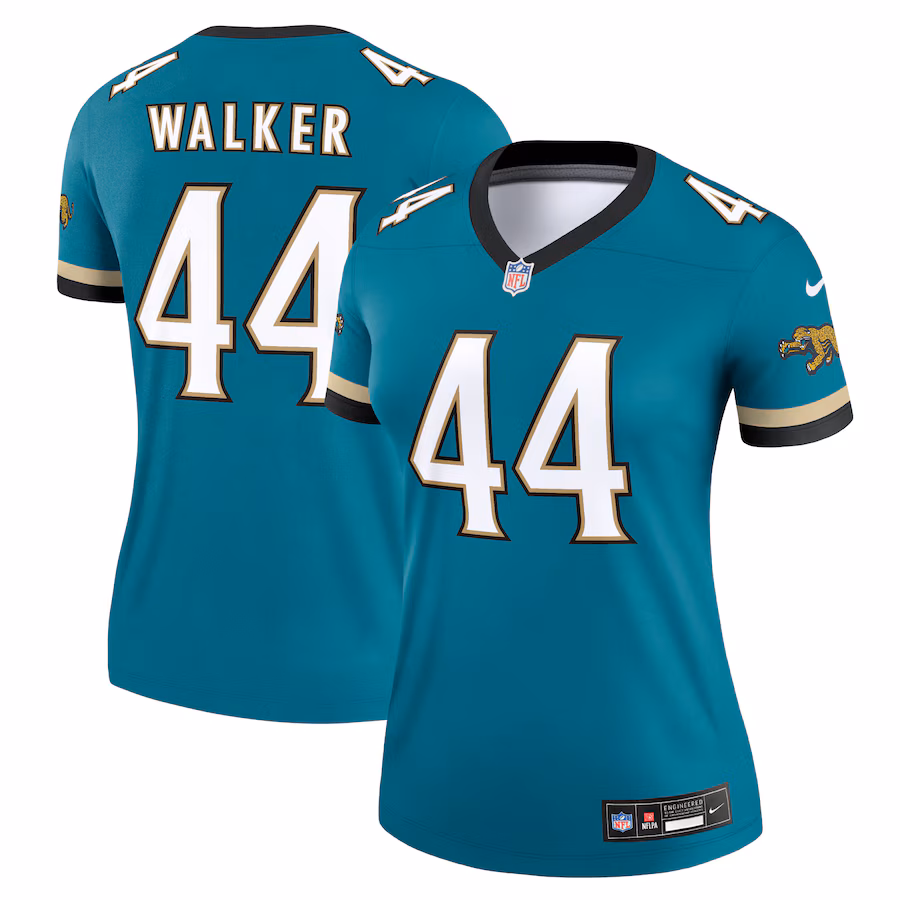 Women's Jacksonville Jaguars Travon Walker Nike Teal Prowler Throwback Legend Jersey
