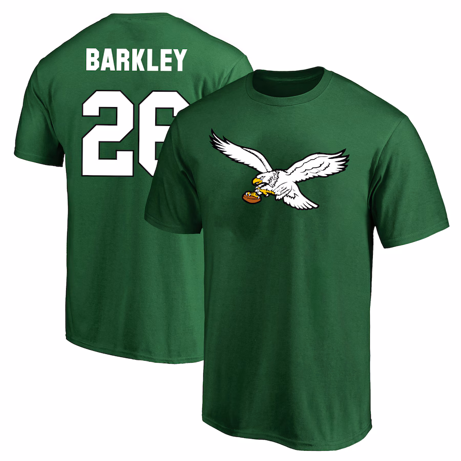 Men's Philadelphia Eagles Saquon Barkley Fanatics Kelly Green Big & Tall Name & Number T-Shirt