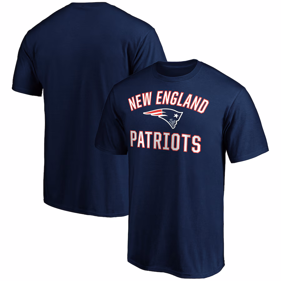 Men's New England Patriots Fanatics Navy Victory Arch T-Shirt