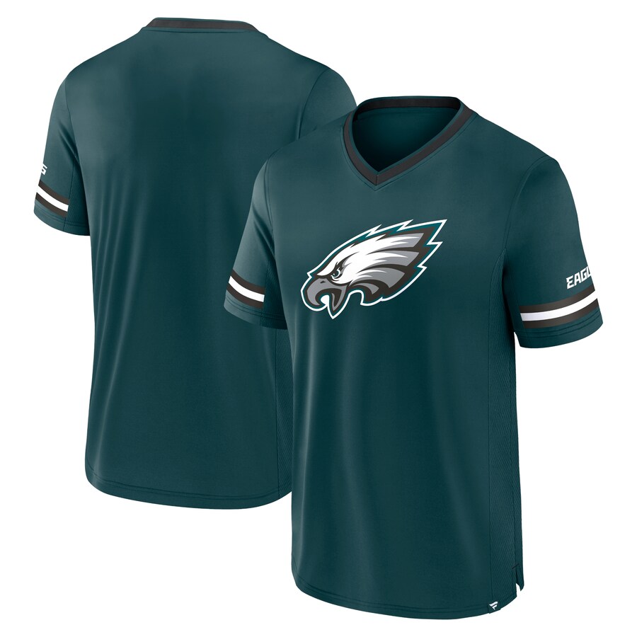 Men's Philadelphia Eagles Fanatics Midnight Green Stripe Stacking T-Shirt