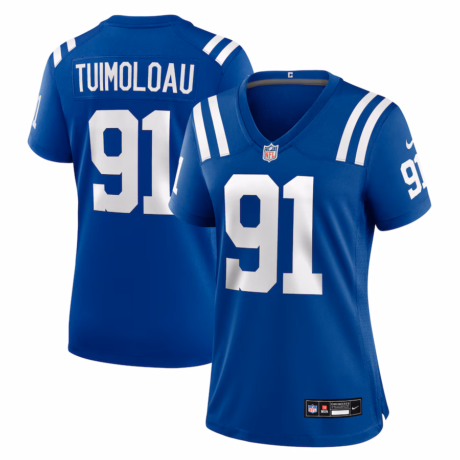 Women's Indianapolis Colts JT Tuimoloau Nike Royal Team Game Jersey