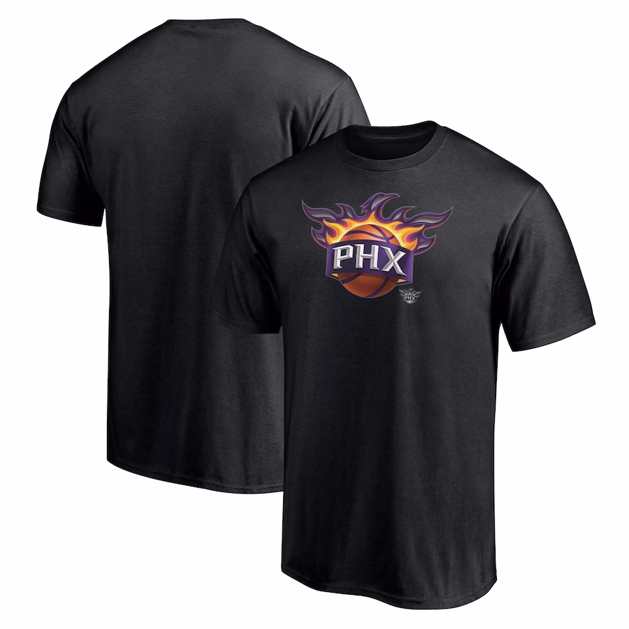 Men's Phoenix Suns  Black Midnight Mascot T-Shirt