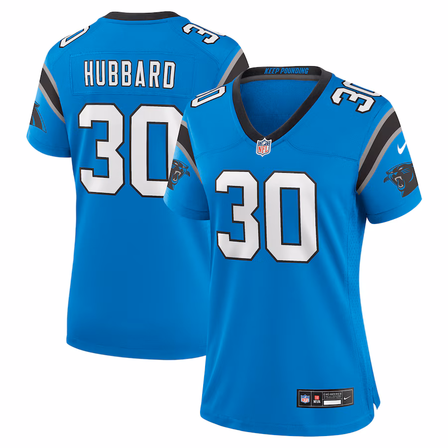 Women's Carolina Panthers Chuba Hubbard Nike Blue Alternate Game Jersey