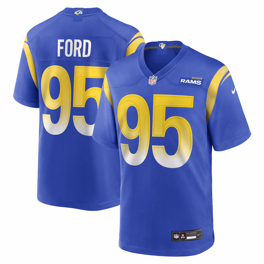Men's Los Angeles Rams Poona Ford Nike Royal Team Game Jersey