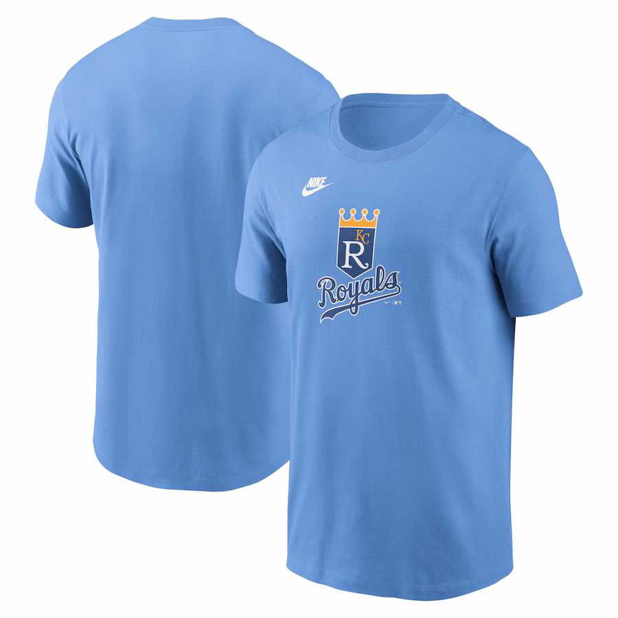 Men's Kansas City Royals Nike Light Blue Cooperstown Collection Team Logo T-Shirt
