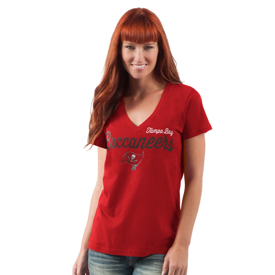 Women's Tampa Bay Buccaneers G-III 4Her by Carl Banks Red Post Season V-Neck T-Shirt