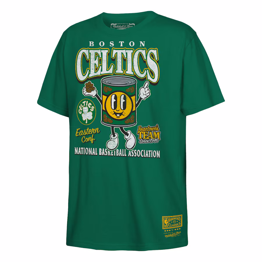 Youth Boston Celtics  Mitchell & Ness Kelly Green Concession Food Character T-Shirt