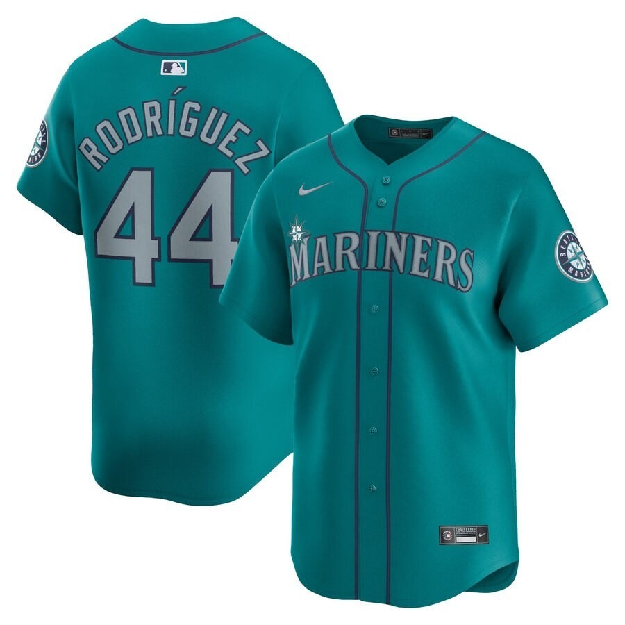 Men's Seattle Mariners Julio Rodríguez Nike Aqua Alternate Limited Player Jersey