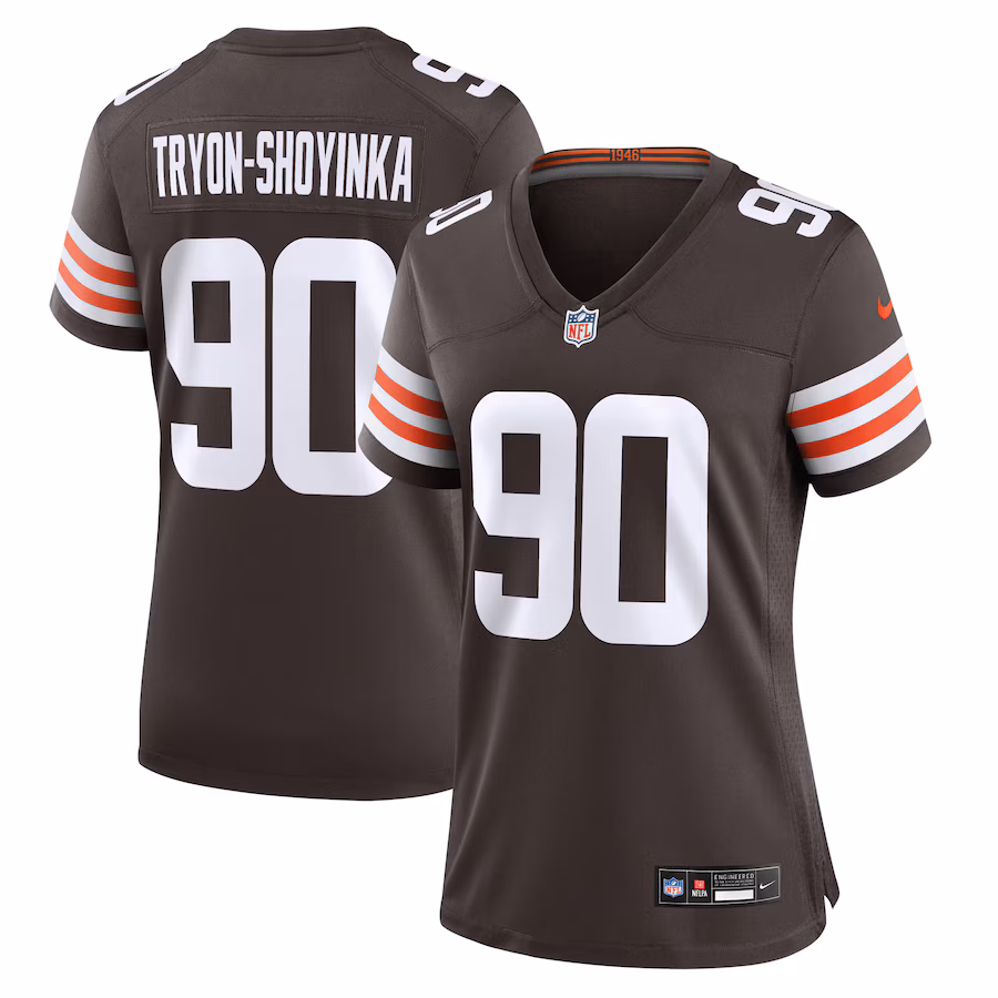 Women's Cleveland Browns Joe Tryon-Shoyinka Nike Brown Team Game Jersey