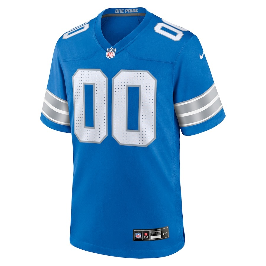 Men's Detroit Lions  Nike Blue Custom Game Jersey