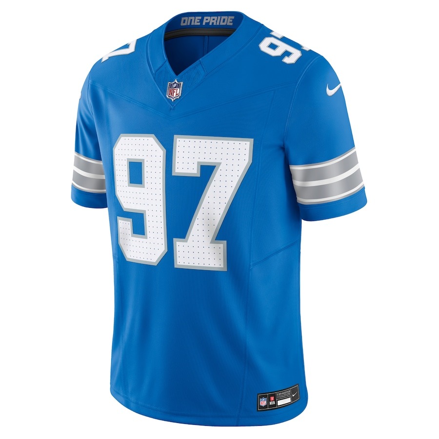 Men's Detroit Lions Aidan Hutchinson Nike Blue Vapor F.U.S.E. Limited Jersey